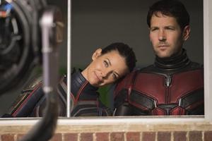 The Wasp (Evangeline Lilly) and Ant-Man (Paul Rudd) team up again.