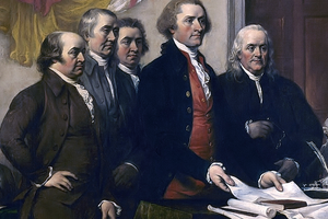 John Trumbull, “The Declaration of Independence” (detail), 1819