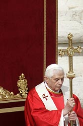 The Pope celebrates a Palm Sunday Mass last year in St. Peter's Square.