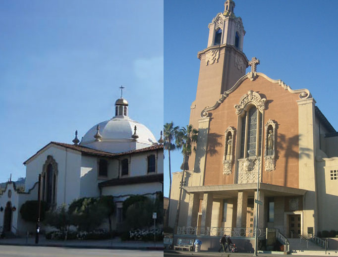 St. Charles Borromeo and Blessed Sacrament are among the churches where Catholic celebrities worship. 