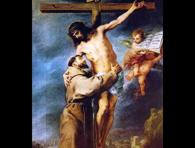 Bartolomé Esteban Murillo (1617–1682), “Saint Francis Embracing Christ on the Cross”