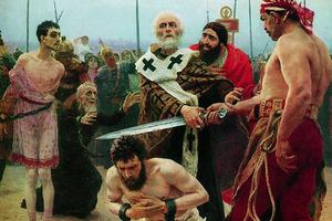 Ilya Repin (1844-1930), “Saint Nicholas of Myra Saves Three Innocent Men From Death”