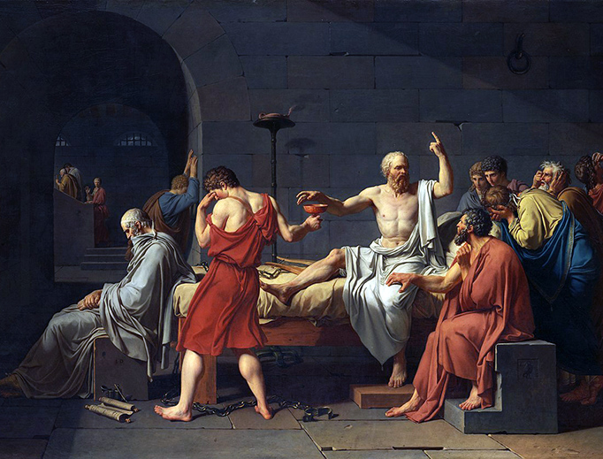 Jacques-Louis David, “The Death of Socrates,” 1787