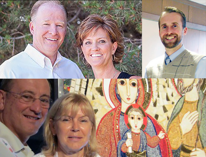 TOP: Matt and Mindy Dalton, Edward Trendowski. BOTTOM: Peter and Cynthia Lemieux.