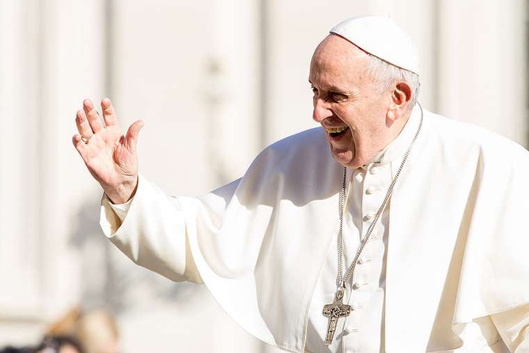 Pope Francis in St. Peter's Square March 14.