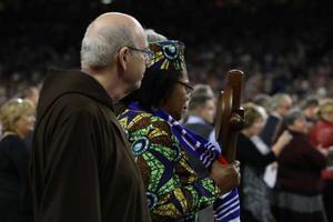  Paula Medina Marate, a Panamanian cured through Solanus Casey's intercession, at his beatification Nov. 18.