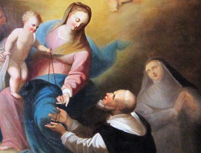 Guillaume Descamps, “Our Lady Gives the Rosary to St. Dominic,” 19th century