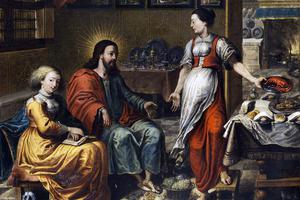 “Christ with Martha and Mary,” from an unknown 17th-century Master of the Flemish School