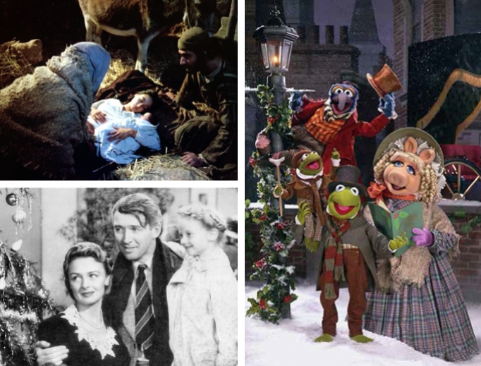 Jesus of Nazareth depicts the Nativity, with Olivia Hussey as the Mother of God and Yorgo Voyagis as St. Joseph. The Muppet Christmas Carol and It’s a Wonderful Life are seasonal mainstays. 