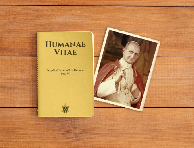 Image of Paul VI's prophetic document from Sexual Revolution: 50 Years Since Humanae Vitae.