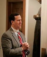 Rick Santorum attends Mass in Washington.