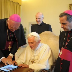 The Pope launched the new site News.va June 28 on an iPad.