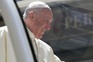 Pope Francis visiting the city of Genoa to celebrate Holy Mass at Kennedy Square, May 27, 2017. 