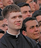 Seminarians greet the Pope last year at New York's St. Joseph's Seminary.