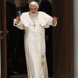 Pope Benedict XVI arrives to lead his general audience in Paul VI hall at the Vatican Dec. 1. 