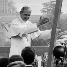 Pope Paul addresses an International Labour Organization conference in Geneva on  June 10, 1969.
