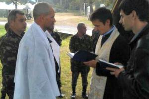 Ukraine Catholic military baptism
