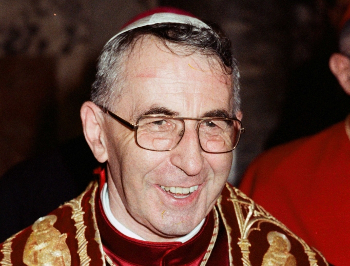 Pope John Paul I is shown in an undated file photo. Born Oct. 17, 1912, in Italy’s northern Veneto region, Albino Luciani was elected pope Aug. 26, 1978, and took a double name after his two immediate predecessors, St. John XXIII and  St. Paul VI.

