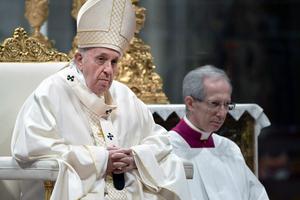 ABOVE: Pope Francis, with Master of Ceremonies Msgr. Guido Marini at his side, offers Mass Feb. 1, 2020, at St. Peter’s Basilica in the Vatican [Andreas Solaro/AFP via Getty Images]. BELOW: See photo captions and credits at end of article.