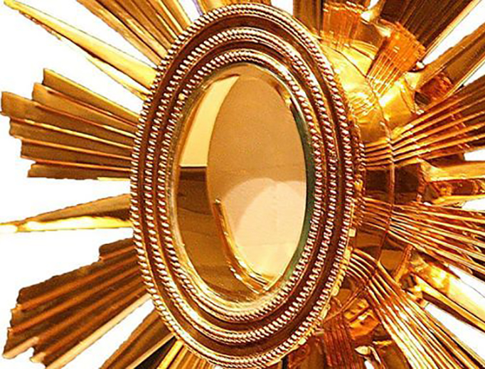 The monstrance at Immaculate Conception Church in Fairbanks, Alaska.