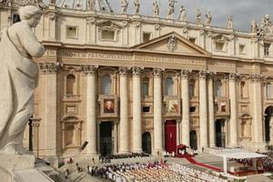 Pope Francis canonizes four new saints in St. Peter's Square on Oct. 18. 

