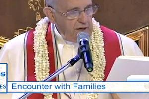 Pope Francis at the Encounter with Families in Manila Jan. 16.
