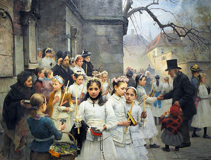 Carl Frithjof Smith, “After First Communion”, 1892