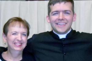 Father Joseph Kelly and his mother