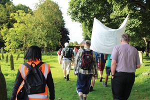 Pilgrims enjoy the trek to Walsingham each summer. 