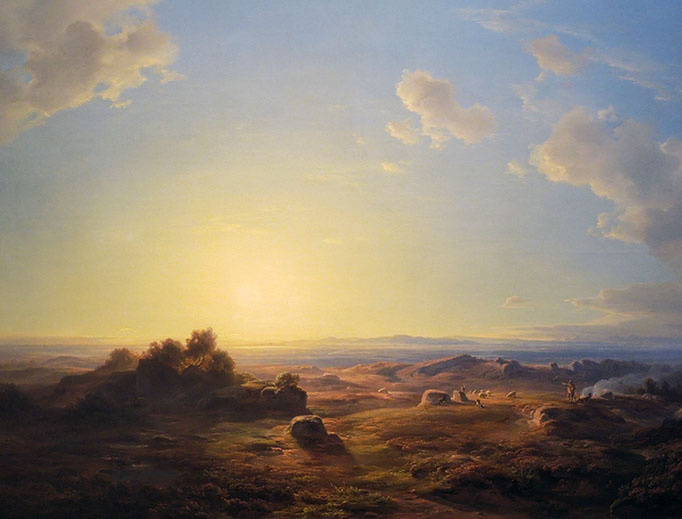 Christian Ernst Bernhard Morgenstern, “Heath near St. Hippolyte at the Foot of the Vosges in Alsace”, 1848