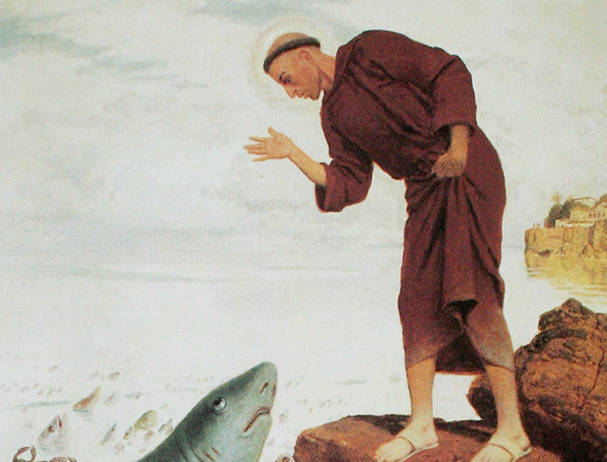 Arnold Böcklin, “St. Anthony Preaching to the Fishes” (1892)