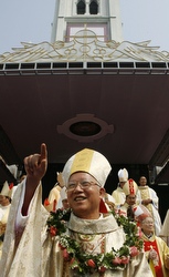 Auxiliary Bishop Laurence Chu Van Minh of Hanoi pictured last December.