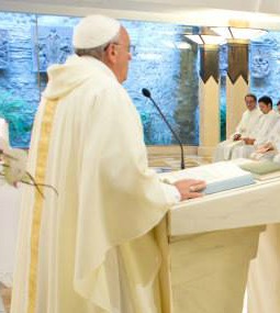 Pope Francis delivers his daily homily June 21 at the Vatican's St. Martha House.