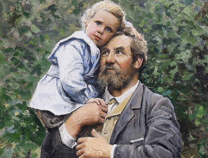 Severin Nilsson (1846-1918), “In Daddy's Arms”