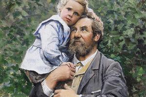 Severin Nilsson (1846-1918), “In Daddy's Arms”