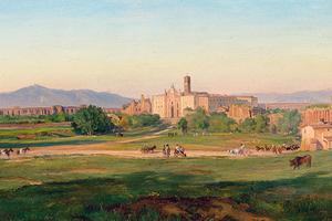 Friedrich Loos, “Basilica di Santa Croce in Gerusalemme,” c. 1848