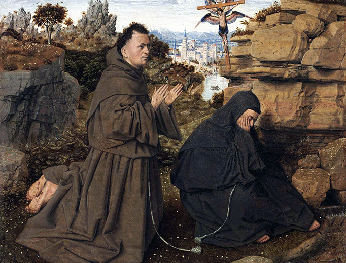 Jan van Eyck, “St. Francis of Assisi Receiving the Stigmata,” c. 1431