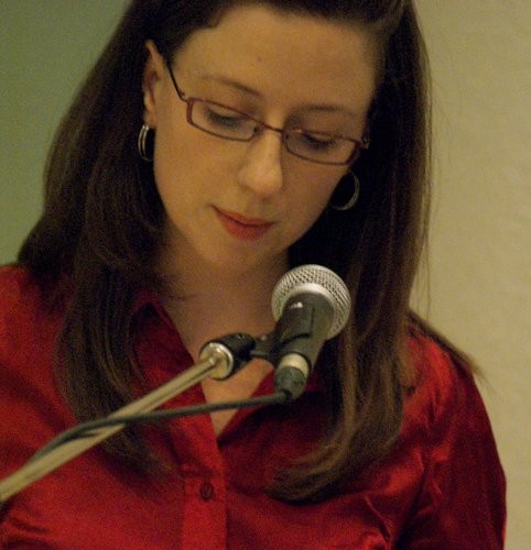 Stephanie Gray speaks at a pro-life event.