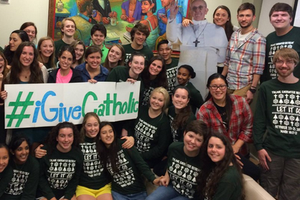 Catholic students at Tulane University raise funds on Giving Tuesday.