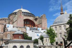 CULTURAL CAPITAL.Spanning both Asia and Europe, past and present, small wonder that Istanbul was named Europe’s 'Cultural Capital for 2010.' There is Hagia Sophia (as seen amongst other buildings; see its grand dome below), as well as the Grand Bazaar (below), the Chamber of Holy Relics, which has King David’s sword, a fragment of Moses’ staff, and John the Baptist’s arm and a section of his skull. St. Anthony of Padua Cathedral is a rather recent addition to the cityscape (also below). Additional photos by Jeff Gardner.
