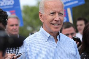 Joe Biden stumping in Iowa on May 25, 2020. 