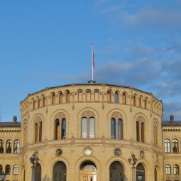 Government buildings in Oslo, Norway.