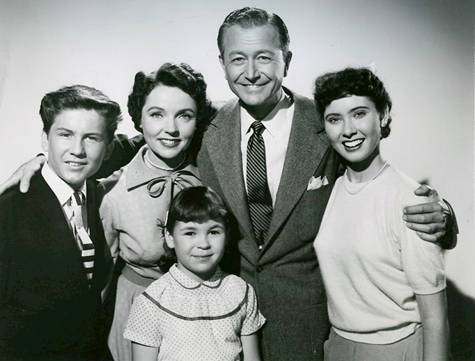 A 1954 cast photo of the Anderson Family from the television program Father Knows Best.