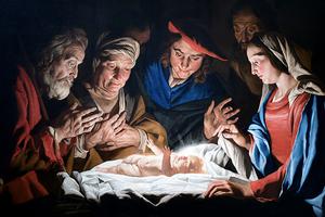Matthias Stomer (1600-1650), “Adoration of the Shepherds”