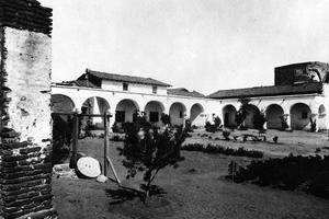 ABOVE: Mission San Juan Capistrano photographed in the time of Father St. John O’Sullivan. BELOW: Father St. John O’Sullivan