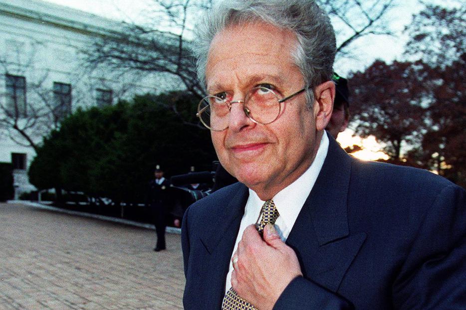 Laurence Tribe at the U.S. Supreme Court Building in 2000