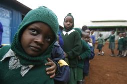 WHAT KIND OF FUTURE? Students wait for food at the Stara School and rescue center in Kibera slum in Nairobi, Kenya, last August. 
