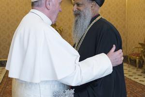 Pope Francis with His Holiness Pope Abuna Mathias I, patriarch of the Ethiopian Orthodox Tewahedo Church, on Feb. 29.



Image ID: 56d47af66a743


