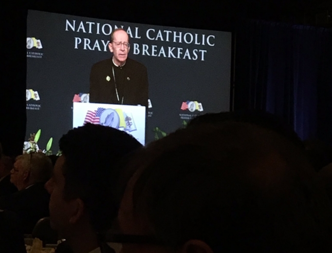 Bishop Thomas Olmsted addresses the National Catholic Prayer Breakfast on April 23 in Washington, D.C.