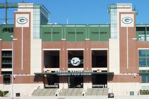 Lambeau Field, home of the Green Bay Packers, is shown in Green Bay, Wisconsin.